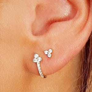 Minimalist Huggie Hoops & or Stud Combo • small hoop earrings • open hoop earrings • dainty hoops • silver hoops • huggie hoop earrings