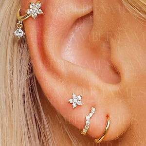 Huggie Hoop Earrings • gold helix hoop • cartilage hoop • hoop earrings • silver hoop • gold hoop • small helix hoop