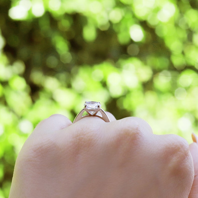 Gabriella Sterling Silver Engagement Ring Promise Ring for Etsy UK