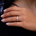 Lottie - 925 Sterling Silver Princess Full Eternity Wedding Engagement Rings Band for Women