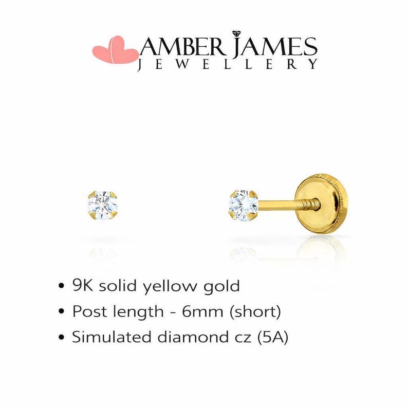 Pendiente labret de oro de 9 quilates: Pendiente pequeño para hélix, tragus o concha (22 g) imagen 3