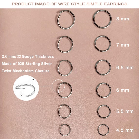 Silver nose 2024 ring 6mm