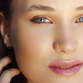 6 Pz/1 Pz 16G 20G Anelli Al Naso Di Plastica Trasparente Naso Stud