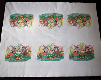 Printed Easter Cotton Kitchen Dining Tablecloth