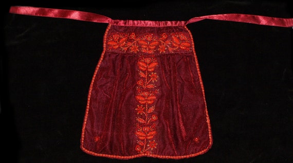 Vintage Hand Made Hungarian Claret Red Velvet Bonn