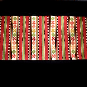 Large Vintage Handwoven Torontal Wool Rug or Wall Hanging, Red Traditional Pattern, 24”x80