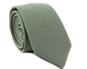 Sage Green Tie, Ties, Sage Tie, Tie, Mens Tie, Mens Ties, Green Tie, Sage Ties, Dusty Sage Green Tie, Mens Skinny Ties, Sage Green Linen Tie