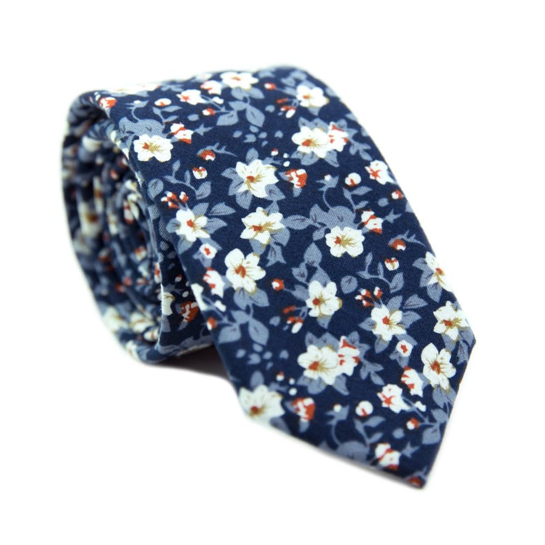 mens floral skinny ties