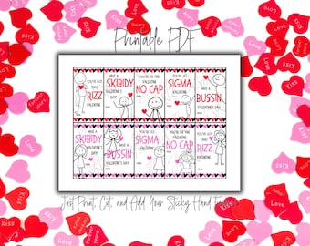 PRINTABLE Valentines Day Card, Funny Classroom Valentine, Slang Kids Valentine, Teen Tween School Valentine, Boys Valentine, Funny Valentine