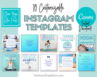 Instagram Square Templates | Instagram Templates | Canva Templates | Canva Templates Instagram | Blue Instagram Templates | Social Media