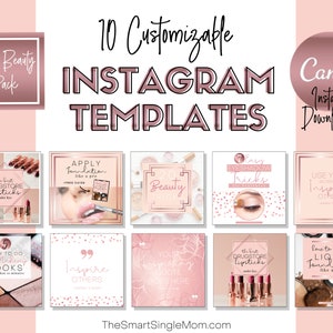 Instagram Templates | Rose Gold Instagram Template | Canva Template | Canva Template Instagram | Pink Instagram | Social Media | Rose Gold