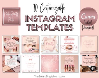 Instagram Templates | Rose Gold Instagram Template | Canva Template | Canva Template Instagram | Pink Instagram | Social Media | Rose Gold