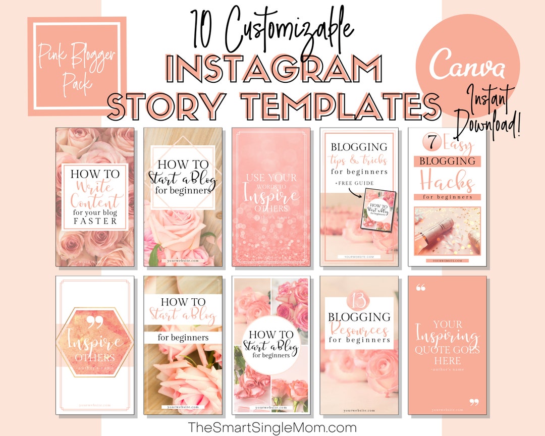 Pink Instagram Story Template | Instagram Template | Canva Template ...