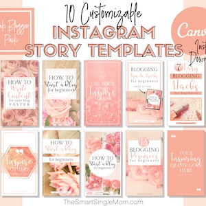 Pink Instagram Story Template | Instagram Template | Canva Template | Canva Template Instagram | Pink Instagram Template | Social Media