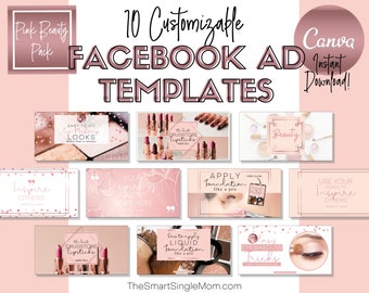 Rose Gold | Facebook Ad Templates | Facebook Template Canva | Canva Templates | Pink Facebook Ad Template | Social Media | Facebook Template