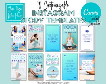 Instagram Story Templates | Instagram Templates | Canva Templates | Canva Templates Instagram | Blue Instagram Templates | Social Media
