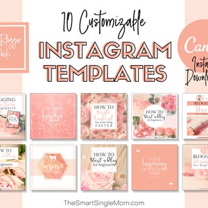 Instagram Templates | Pink Instagram Template | Canva Template | Canva Template Instagram | Pink Instagram | Social Media | Blog Templates