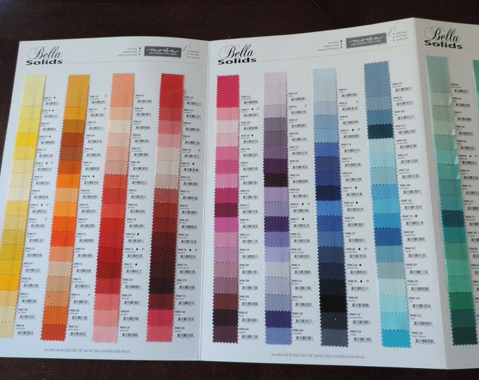 Moda Bella Solids Color Card Etsy