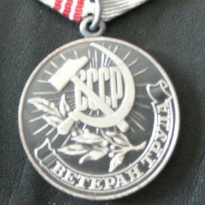 USSR medal &quot;For long and diligent workUSSR medal &quot; 1980