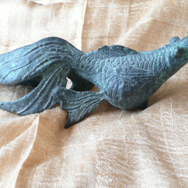 Goldfish, Bronze figurine of Betta fish from Indonesia