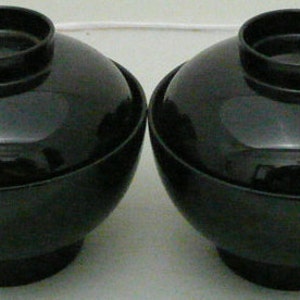 Japanese Set of 2 Mymako bowls with lids, Bowls for salad, rice and soup