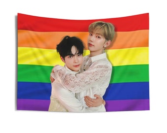 ZEROBASEONE zb1 HAOBIN Hanbin Zhang Hao Pride Flag Banner K-Pop Flag Wall Tapestry