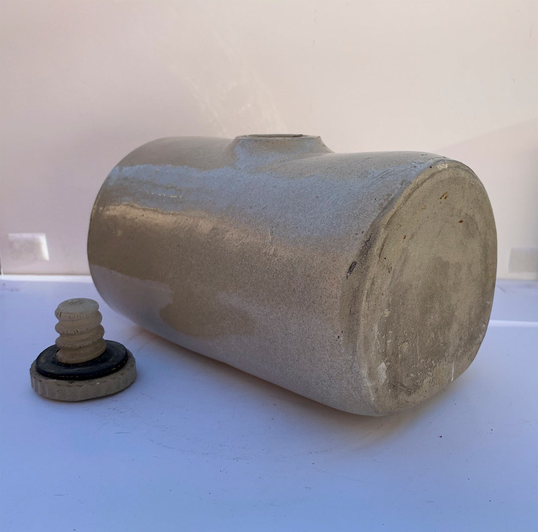 Antique Stoneware Foot Warmer With Original Stopper Early Etsy