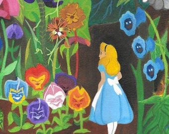 Disney's Alice in Wonderland inspired Giclee: Golden Afternoon