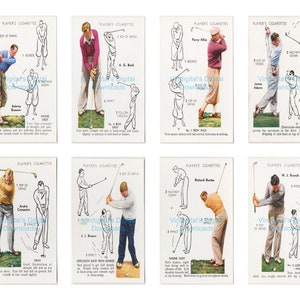 Jeu de légendes du golf sport vintage cartes anniversaire fête des pères cadeau imprimable téléchargement numérique