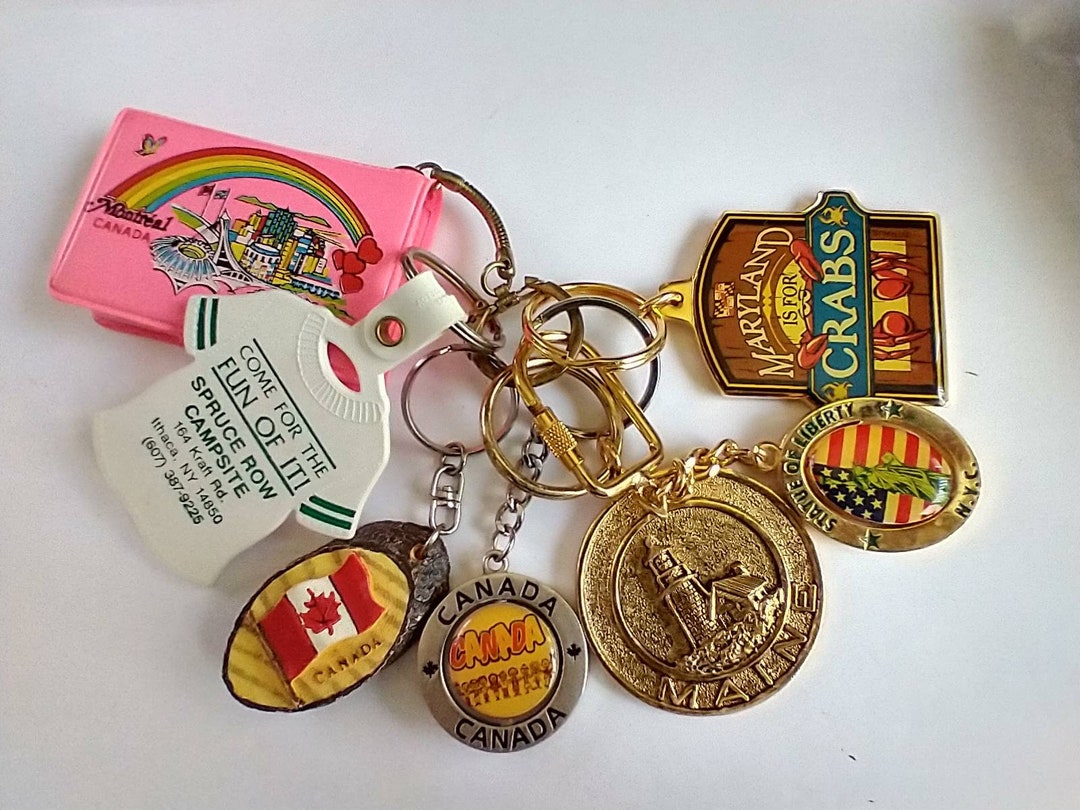 Vintage Keychains Souvenir State Maryland Maine Canada NY Etsy