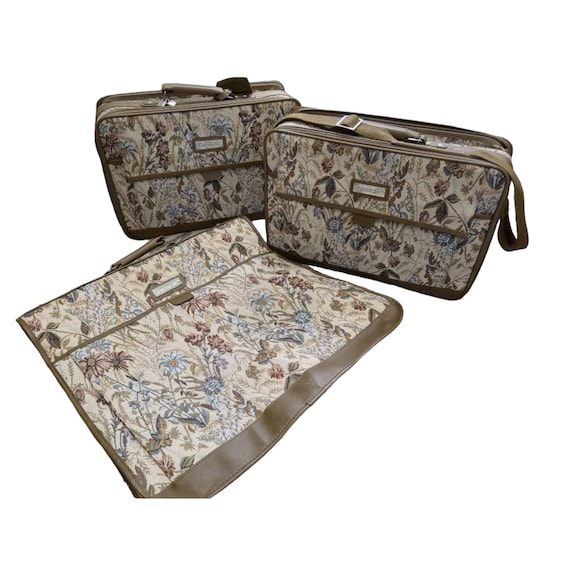 Jordache Suitcase Set Tapestry Luggage Garment Bag Vintage Carpet Bag  Luggage Retro MCM Travel Bag Carry On -  Canada