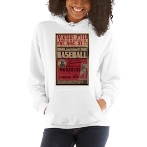 African American Negro Baseball League 1947  Kansas City vs Harlem Black Sports Unisex Hoodie ethnic shirt History