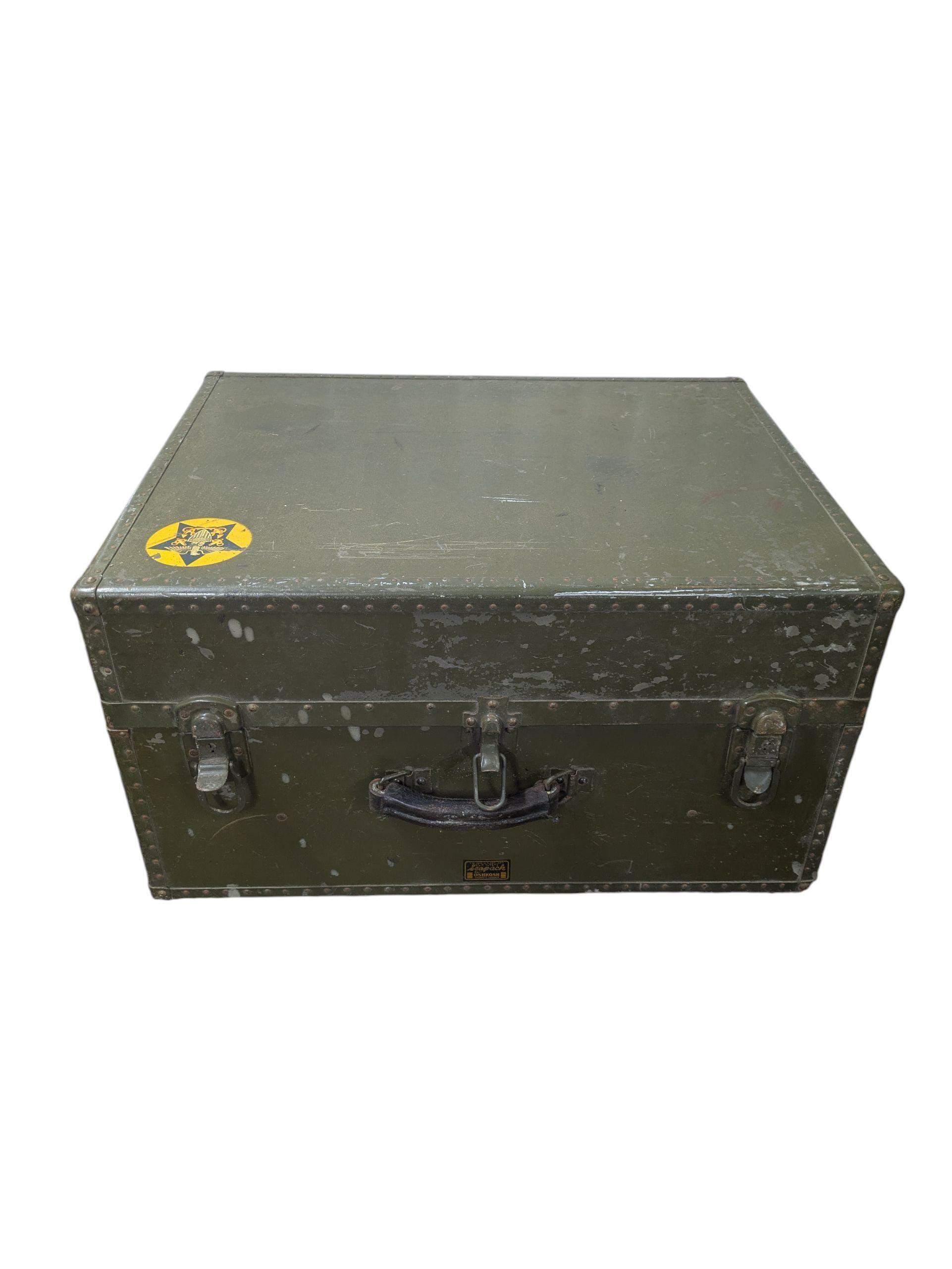 Vintage WWII Military Suitcase Trunk Navy Seapack Clothes Uniform