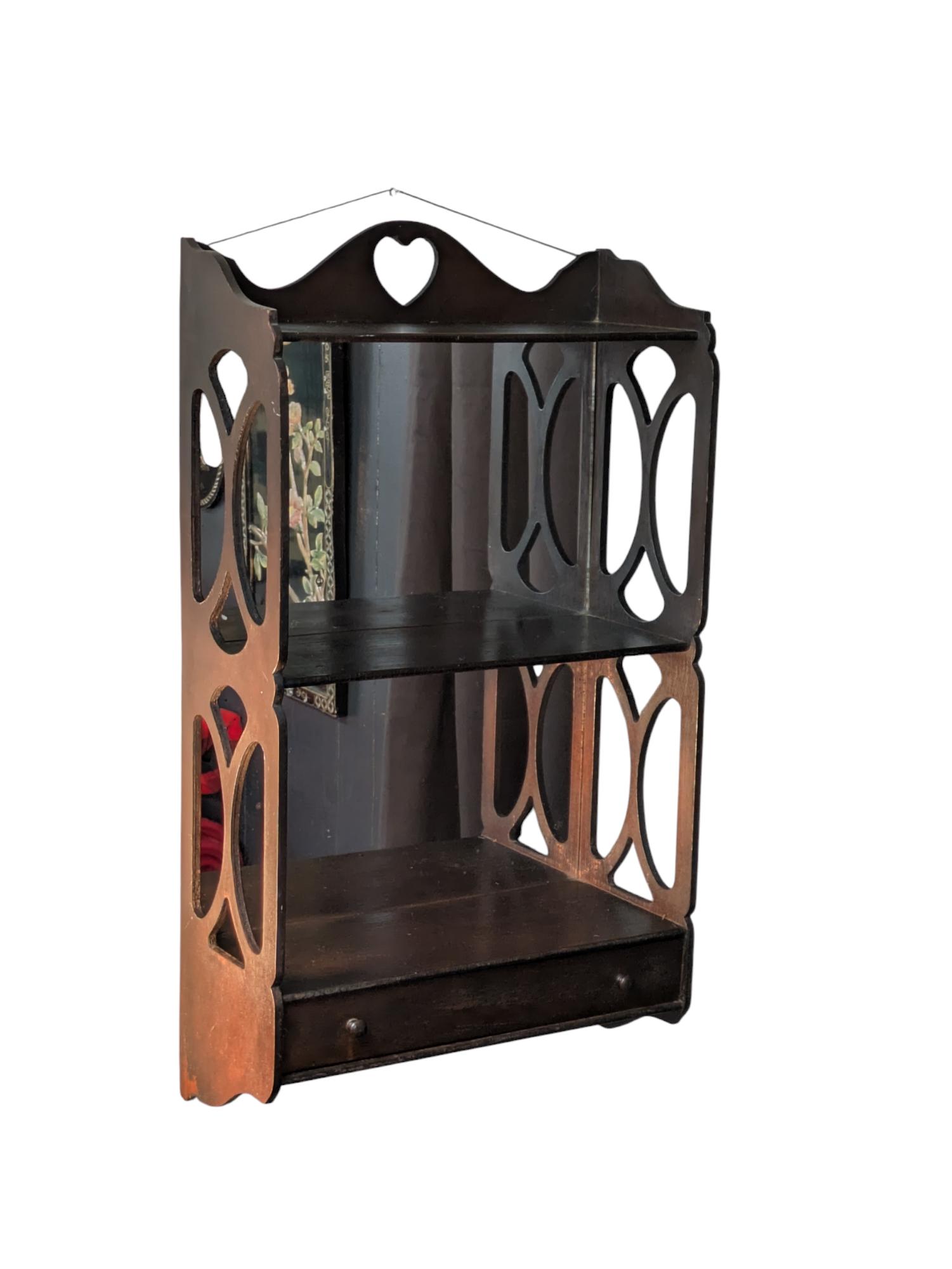 Reserved Edwardian Shelf Mirror Mahogany Antique Wall Mount 3 Tier