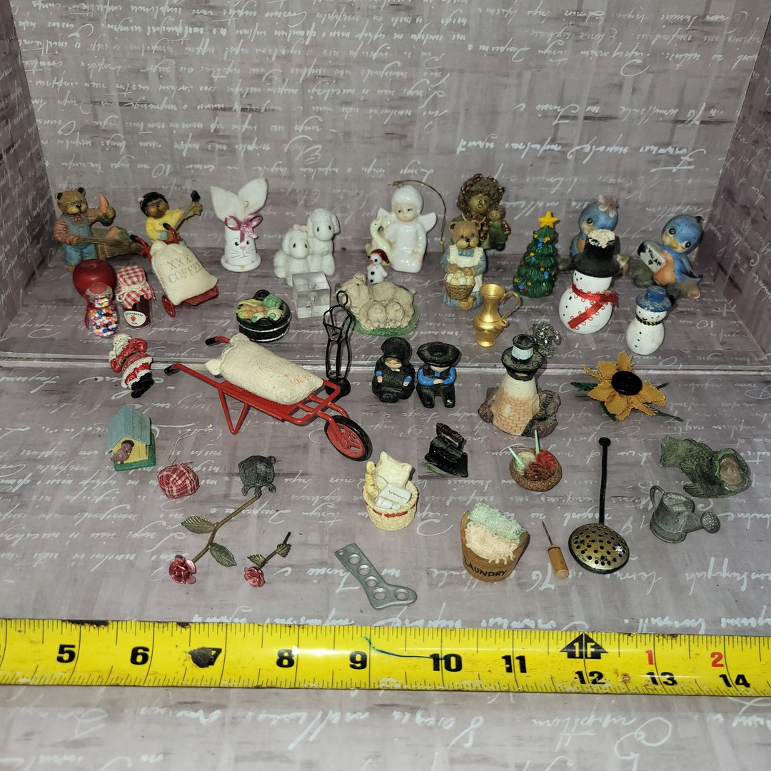 Vintage Miniatures Lot Dollhouse Shadow Box Shelf Miniatures Etsy