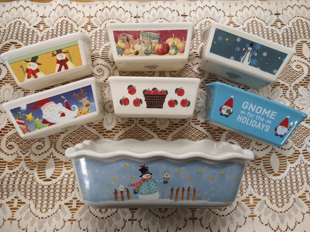 Loaf Pans Christmas Autumn Summer Ceramic Holiday Mini Baking Pans Xmas