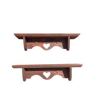Primitive Shelf Wooden Wall Shelf  Heart Wall hanging shelf Country Cottage Vintage Farmhouse Cabinet Home decor