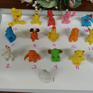 Vintage Rubber Eraser Choice Diener Animals Pencil Lead Eraser Itty Bitty Add to your Collection!