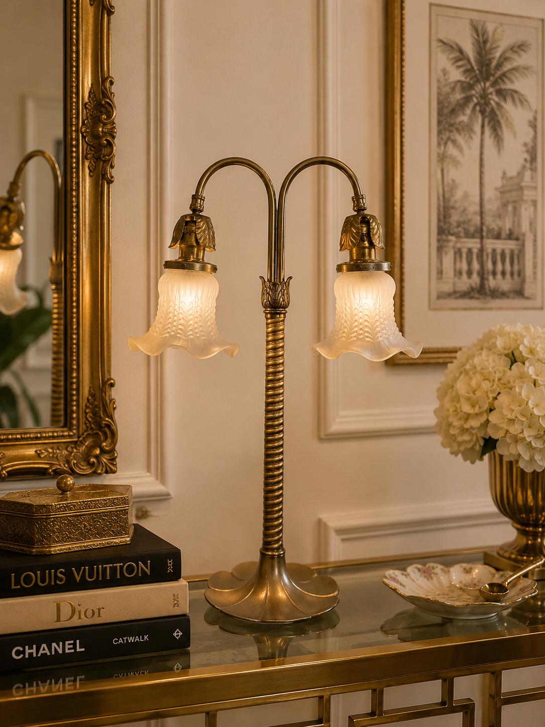 Antique 3 Arm Floor Lamp - Etsy