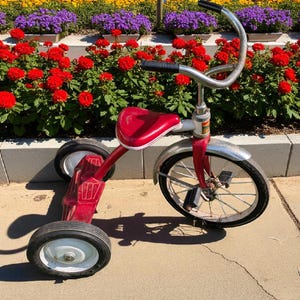 【USA vintage】50-60s キッズ　三輪車　アメリカ　レトロ Vintage Tricycle Murray Red Kids Two Step Bike Toddler Child 50's