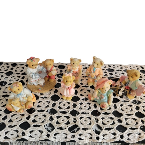 Vintage Cherished Teddies Figurines Doctor Grandmother Baking Mother's Love Day Fashion Designer Teddy Bear Statues