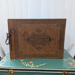 Vintage Photograph Album Antique Memory Photo Book Family Picture Family Tree Genealogy Antique Photograph Marriage Wedding Gift