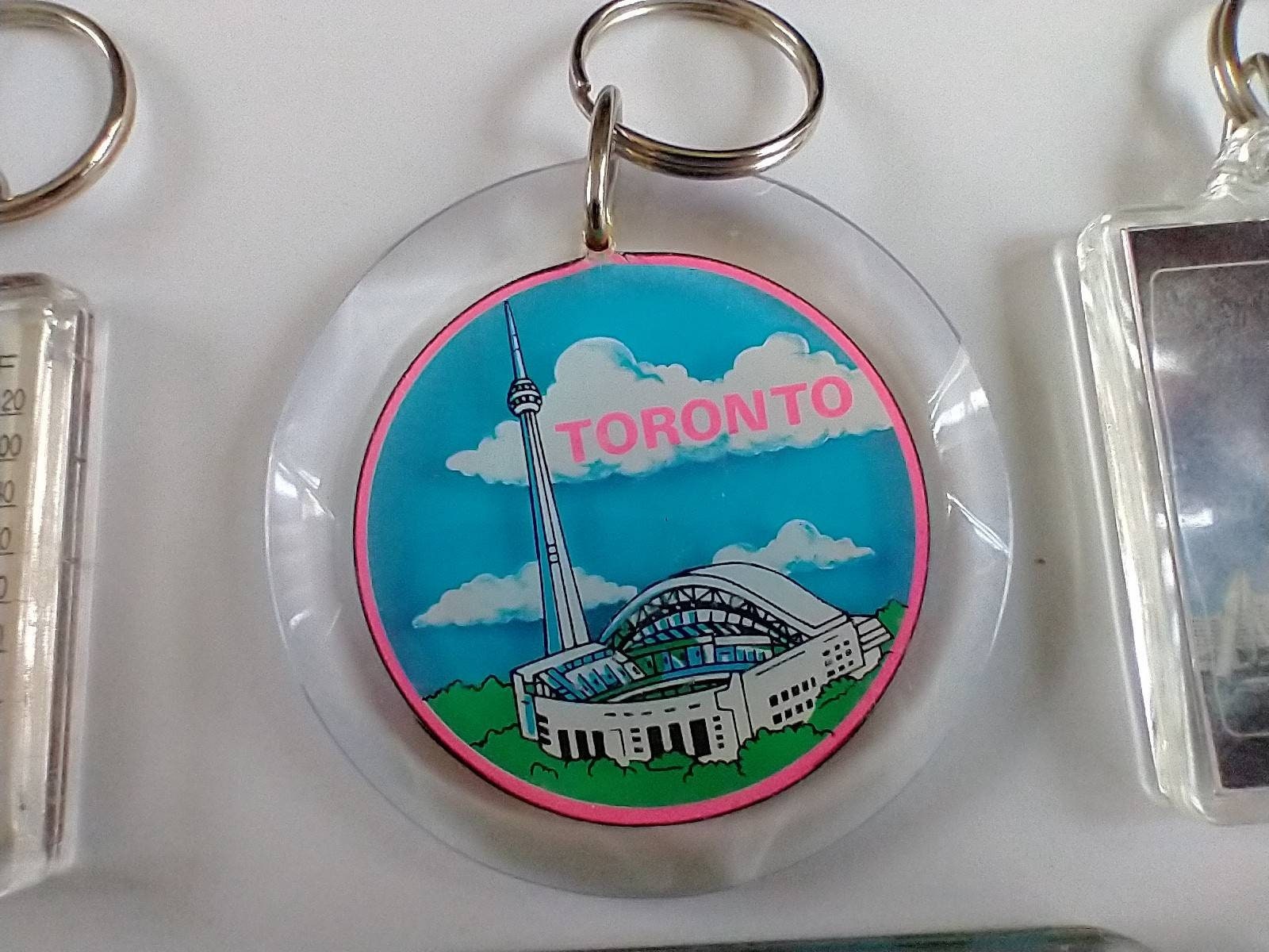Vintage Keychains Souvenir Canada Novelty Lucite Metal Toronto - Etsy