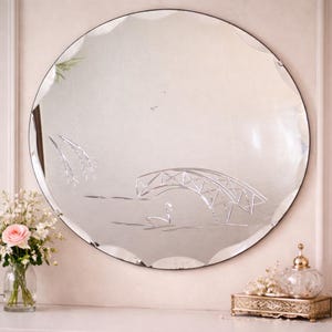 【ヴィンテージ】白鳥✴︎スワン✴︎壁掛けミラー✴︎鏡 ✴︎楕円形✴︎オーバルミラー✴︎ Vintage Round Swan Mirror - Etsy