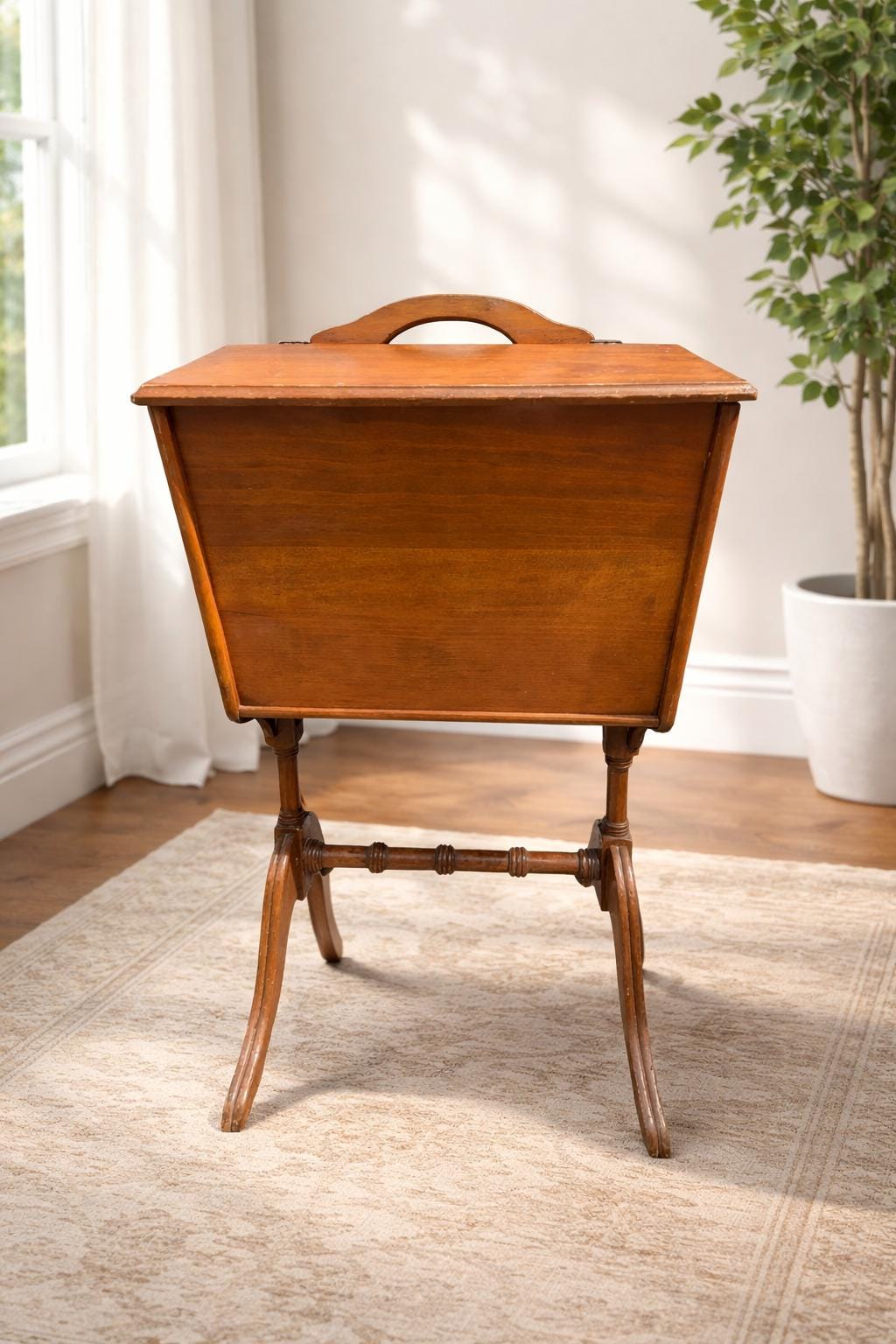 Antique Wood Box on Stand for Side Table - Etsy