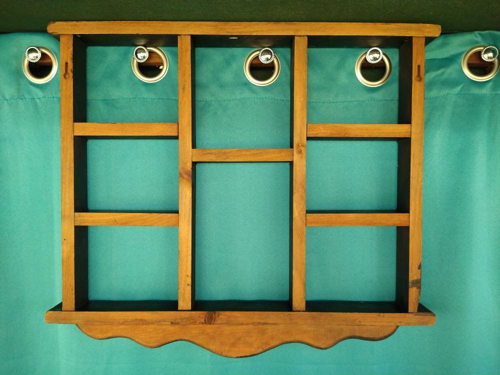 Vintage Shadow Box Shelf Wooden Miniatures Wall Hanging Shelf Etsy