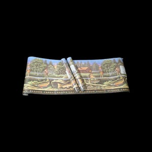 Vintage Fly Fishing Wallpaper Border Trout Fish Man Cave Lodge Cabin Boy&#39;s Room Cottage Decoupage Junk Journal Scrapbook Sportsman Craft