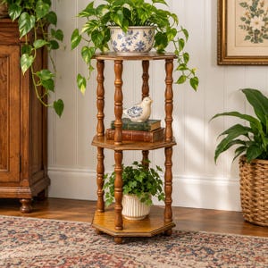 Vintage 3 Tiered Wooden Stand - Etsy
