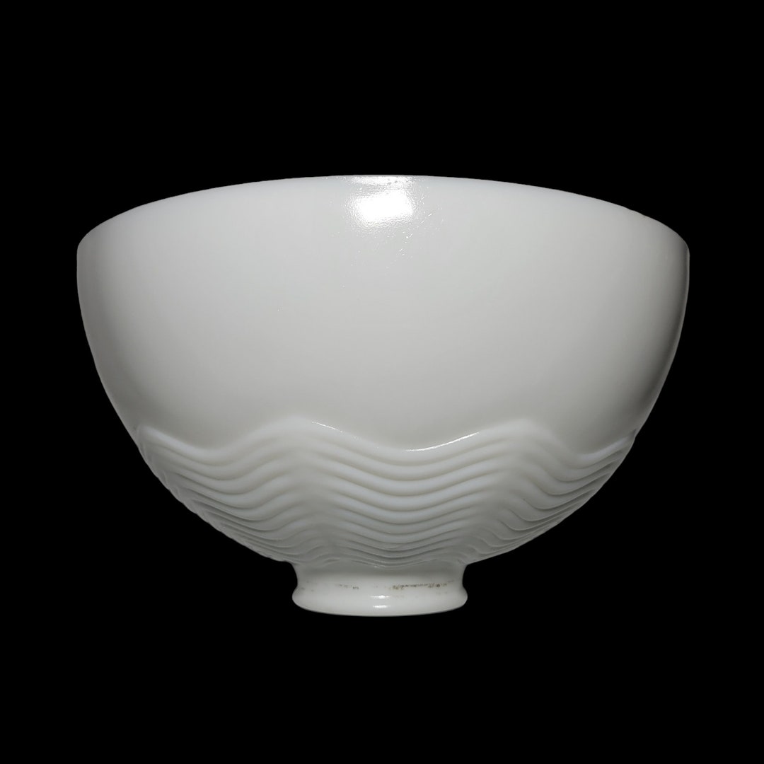 Vintage Milk Glass White Diffuser Lamp Shade Art Deco Globe Etsy