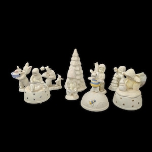 Vintage Snowbabies Choice Music Box Penguin Tree Snow Globe Christmas Easter Skiing Igloo Snowman Snowbaby Snow Babies